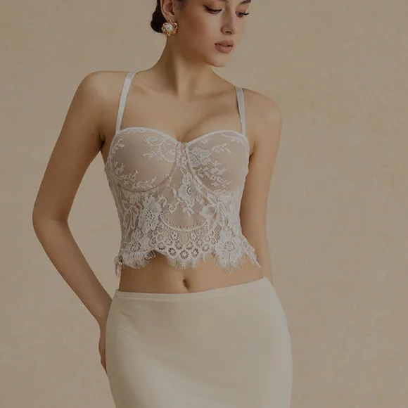 Micas Lace Bustier Bra - Elegant Cream - Picture 6 of 8